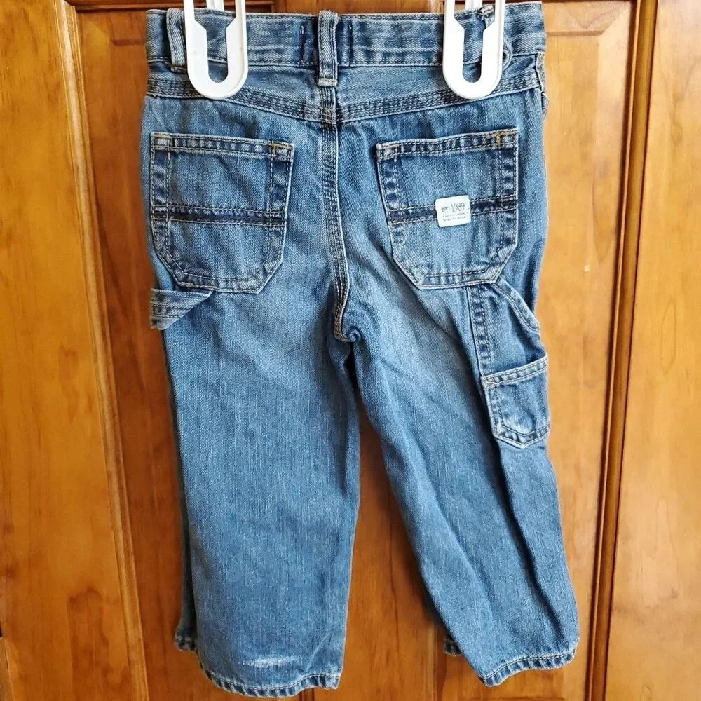 Children's Place Denim Jean 2T‎ Carpenter Pants Elastic Waist